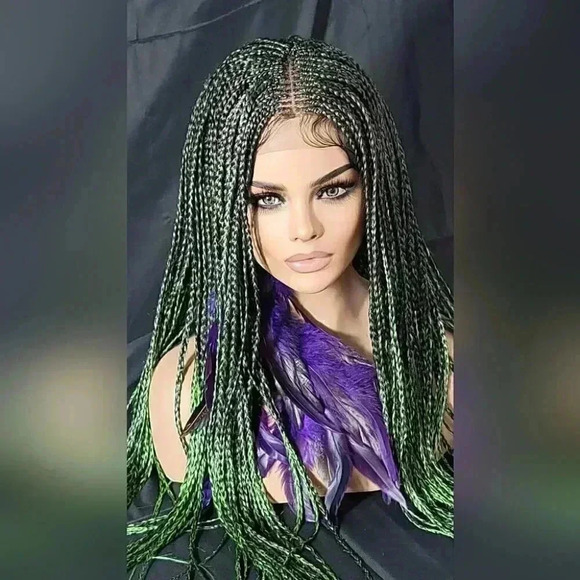 Braided wig 100% handmade, ombre wig, NWT exotic colors absolutely beautiful - Picture 5 of 10